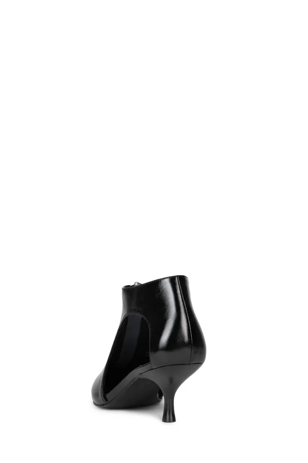 Women Jeffrey Campbell Ankle To Mid POINTING Black Silver