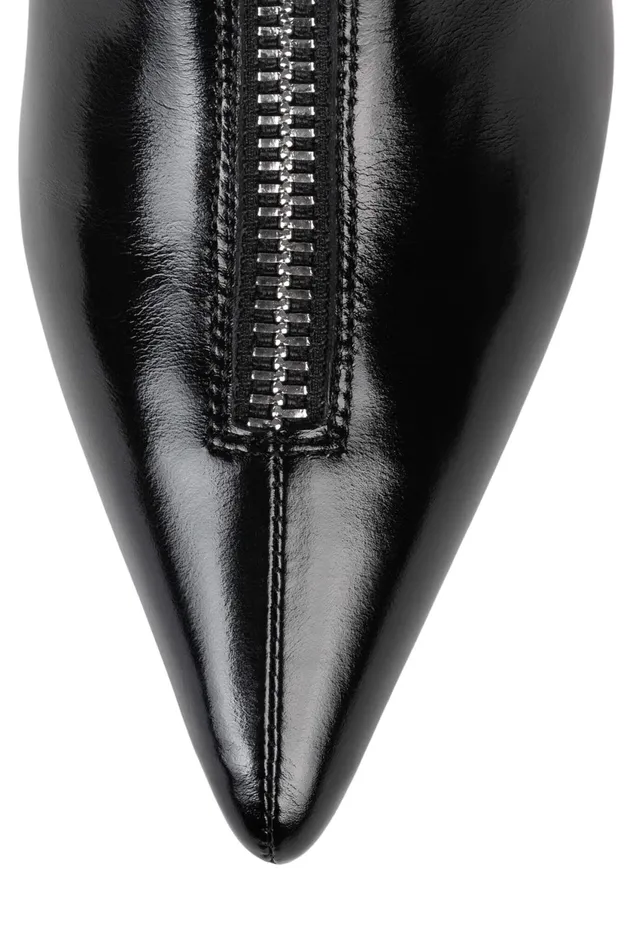 Women Jeffrey Campbell Ankle To Mid POINTING Black Silver