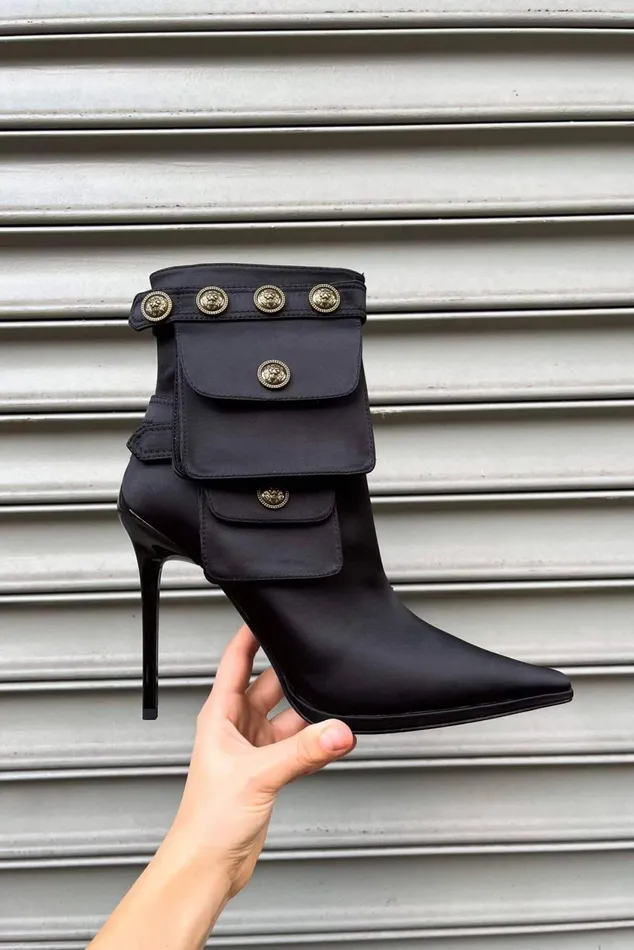 Women Jeffrey Campbell Ankle To Mid STASHED Red Satin