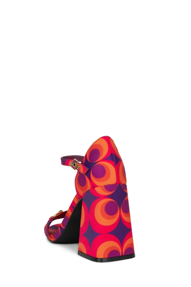 Women Jeffrey Campbell Heel POPSTARB Red Blue Multi