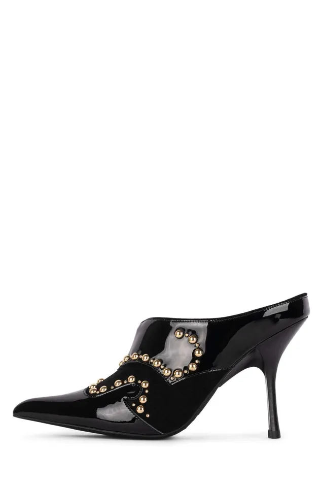 Women Jeffrey Campbell Mule RIDEEM Black Combo
