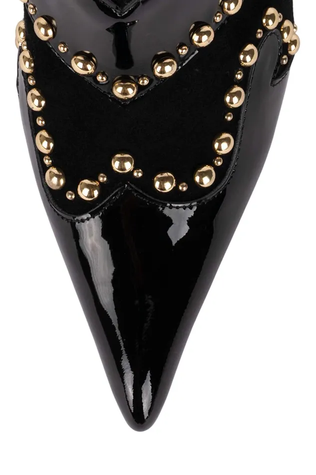 Women Jeffrey Campbell Mule RIDEEM Black Combo
