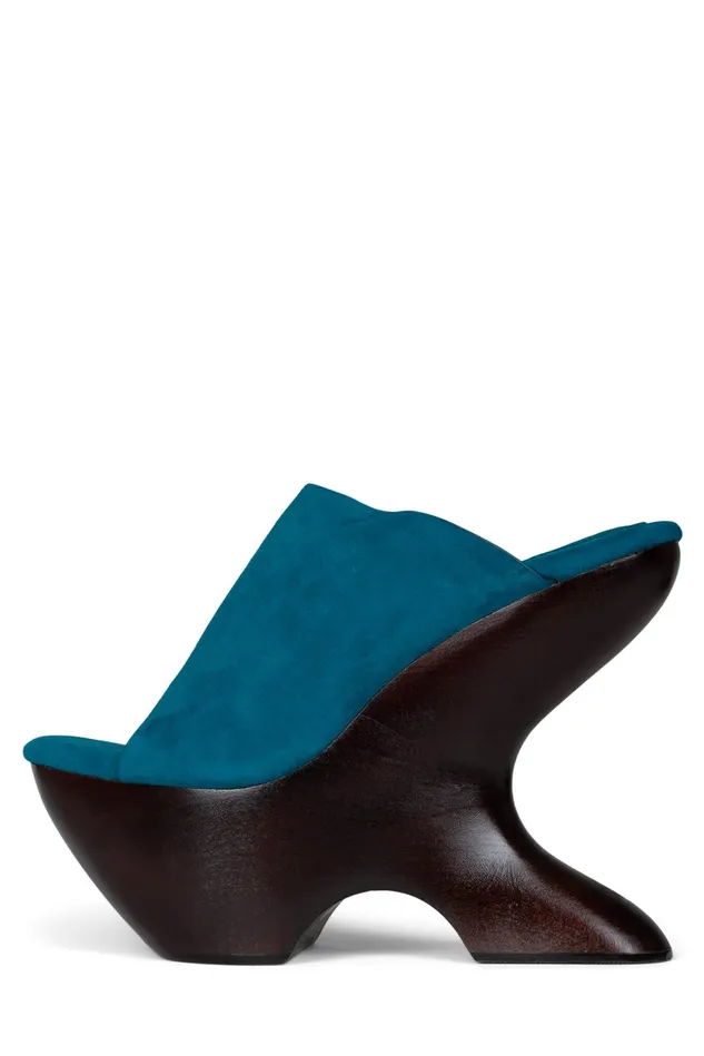 Women Jeffrey Campbell Sandal GIAH2 Teal Suede Brown