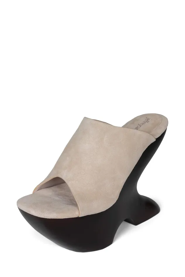 Women Jeffrey Campbell Sandal GIAH2 Teal Suede Brown