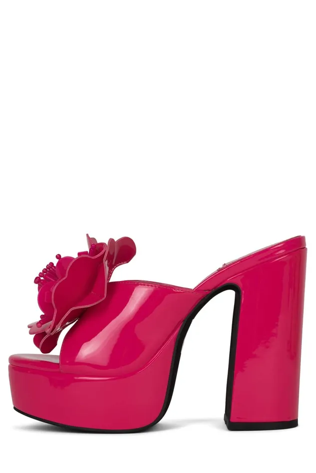 Women Jeffrey Campbell Sandal TROPICALS Fuchsia Patent