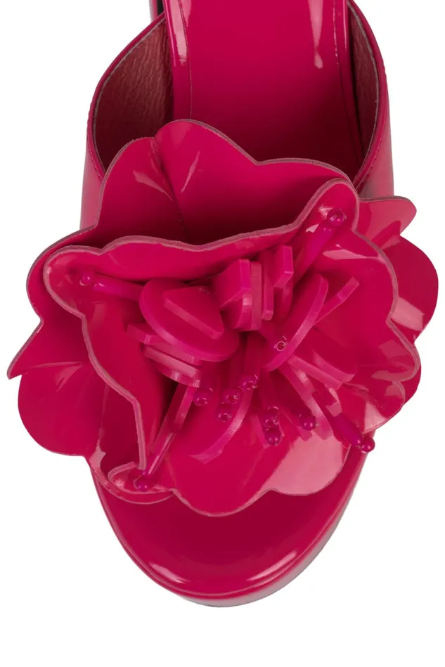 Women Jeffrey Campbell Sandal TROPICALS Fuchsia Patent