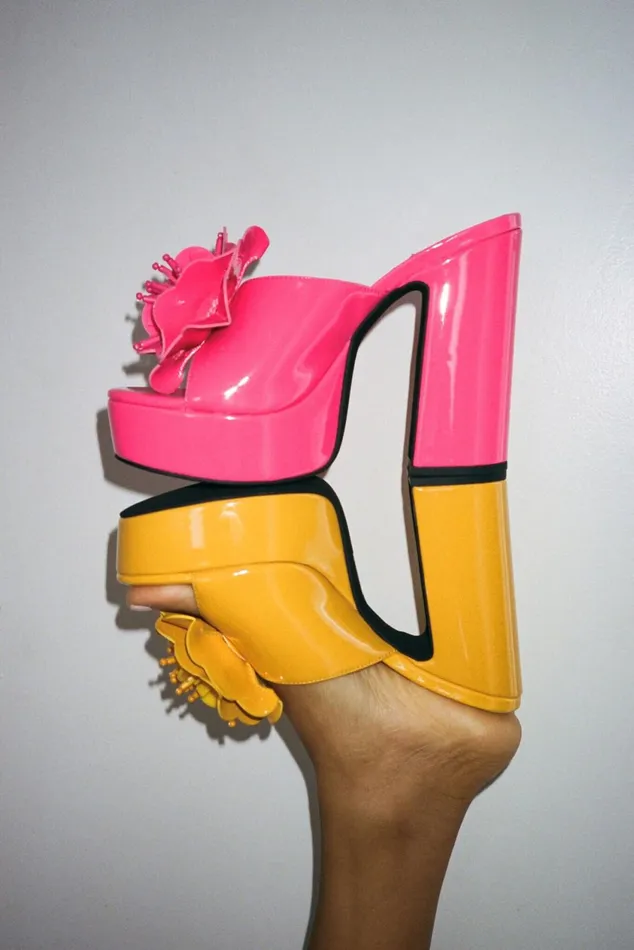 Women Jeffrey Campbell Sandal TROPICALS Fuchsia Patent