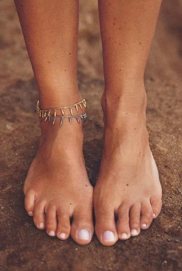 Women Jewelry Baandsh Silver Ankle Bracelet Pure Gold