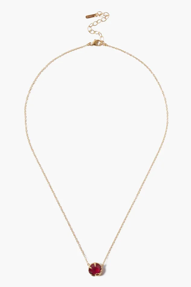 Women July Birthstone Necklace Ruby Crystal Chan Luu Necklaces