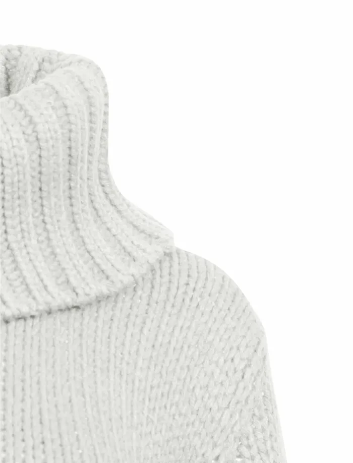 Women Jumpers and Cardigans Tokyo Laundry Drama Roll Neck Chunky Knit Jumper In Optic White 8211 Amara Reya White