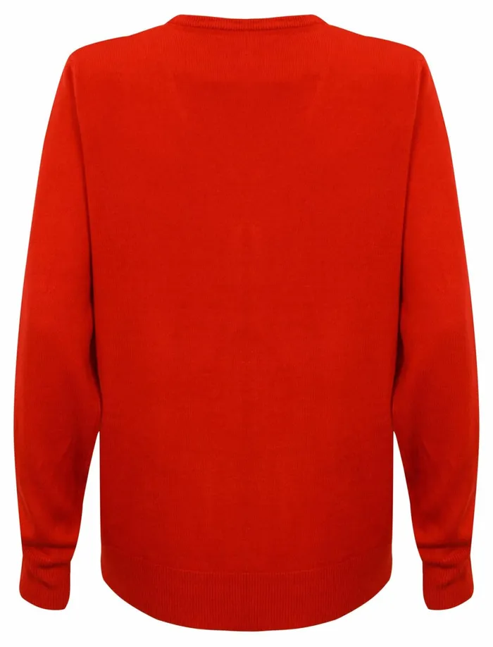 Women Jumpers and Cardigans Tokyo Laundry Monet V Neck Button Up Cardigan In Pillar Box Red 8211 Plum Tree Red
