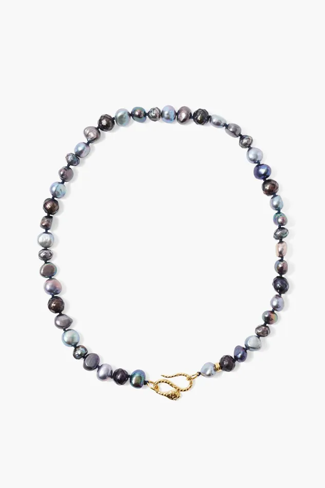 Women Keshi Pearl Cobra Necklace Peacock Mix Chan Luu Necklaces