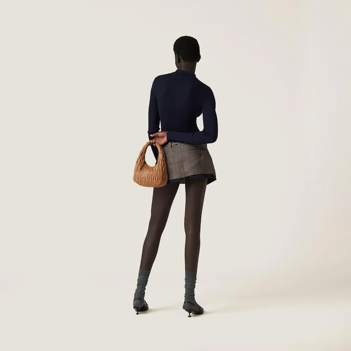 Women Knitwear Miu Miu Cashmere And Silk Knit Polo Shirt Navy Women Knitwear Miu Miu Cashmere And Silk Knit Polo Shirt Navy