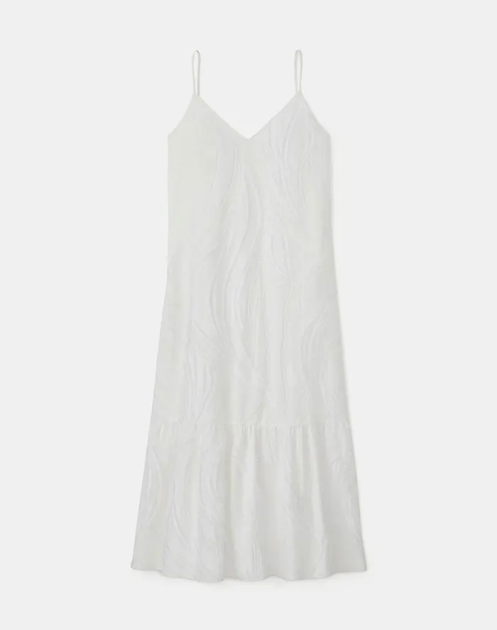 Women Lafayette 148 New York Dresses Josephine Maxi Dress In Aerial Italian Jacquard White