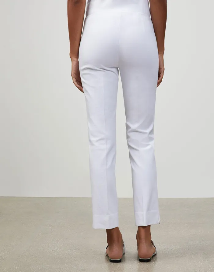 Women Lafayette 148 New York Pants and Shorts PlusSize Jodhpur Cloth Front Zip Lexington Pant White