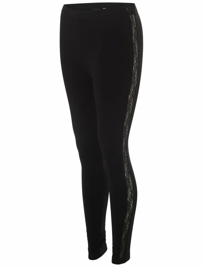 Women Leggings Tokyo Laundry Thea Lace Panel Black Leggings Black
