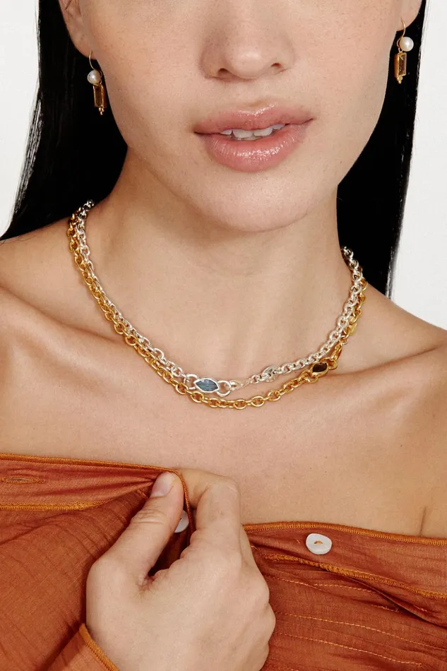 Women Leona Chain Necklace Smoky Quartz Chan Luu Necklaces