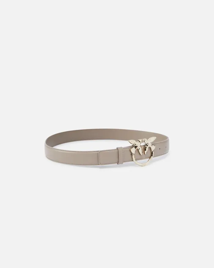 Women Limited Edition Pinko 3cm Leather Belt With Bird Buckle PINKO Galleria Lit Ashlightgold Women Limited Edition Pinko 3cm Leather Belt With Bird Buckle PINKO Galleria Lit Ashlightgold