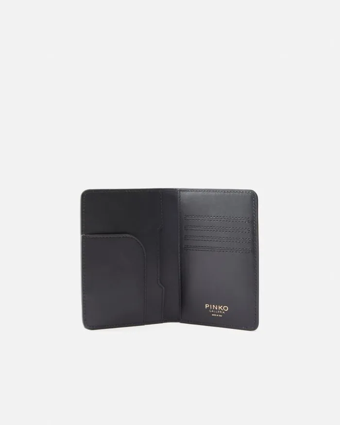 Women Limited Edition Pinko Crocodile Print Leather Passport Holder PINKO Galleria Blacklight Gold Women Limited Edition Pinko Crocodile Print Leather Passport Holder PINKO Galleria Blacklight Gold