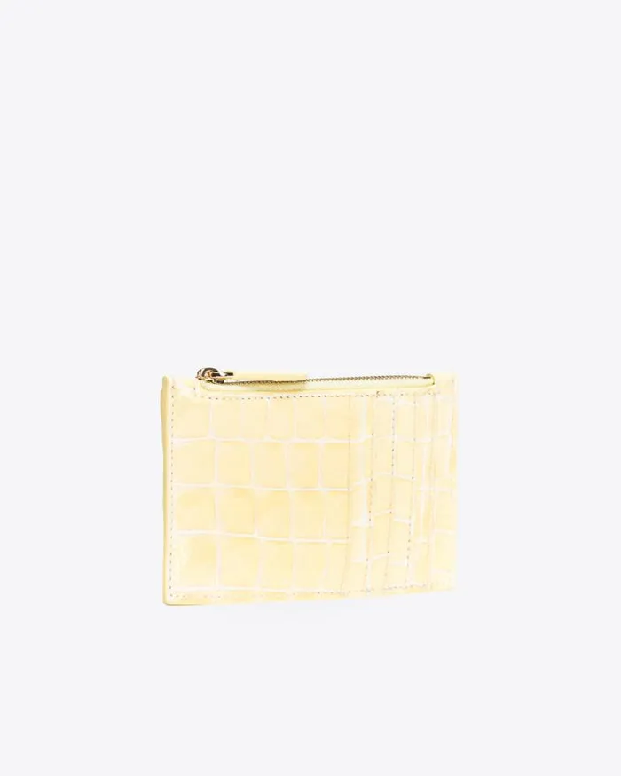 Women Limited Edition Pinko PINKO Galleria Shiny Crocprint Card Holder Haylightgold Women Limited Edition Pinko PINKO Galleria Shiny Crocprint Card Holder Haylightgold