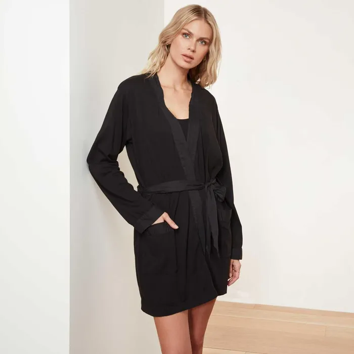 Women Lounge James Perse Jersey Robe Black