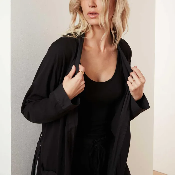 Women Lounge James Perse Jersey Robe Black