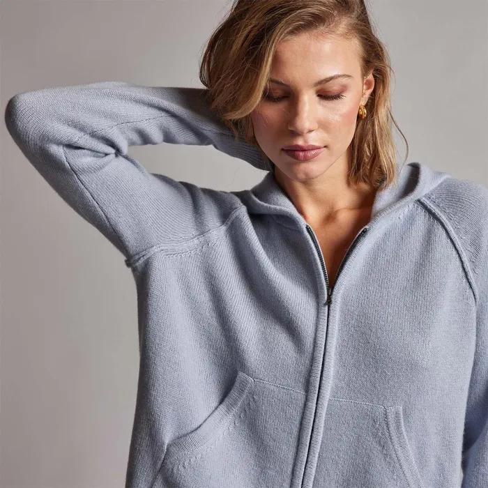 Women Lounge James Perse Recycled Cashmere Track Jacket Breeze