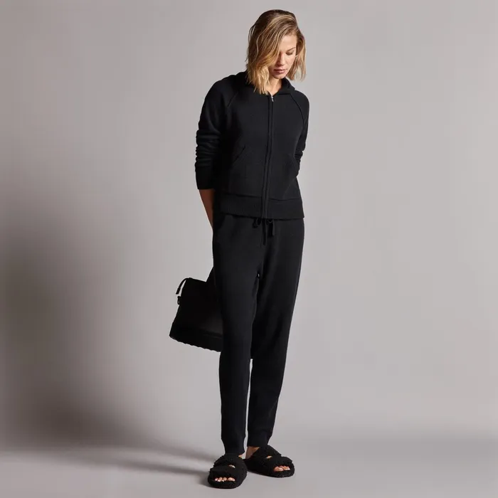Women Lounge James Perse Women039S Cashmere Track Set Black
