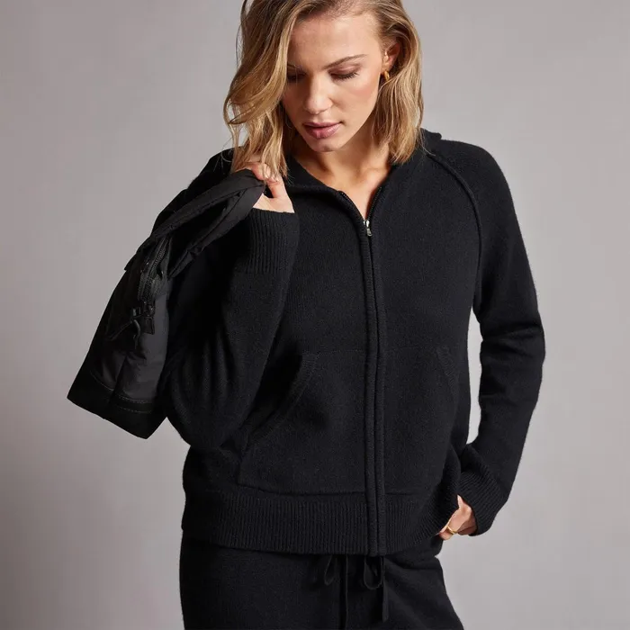 Women Lounge James Perse Women039S Cashmere Track Set Black