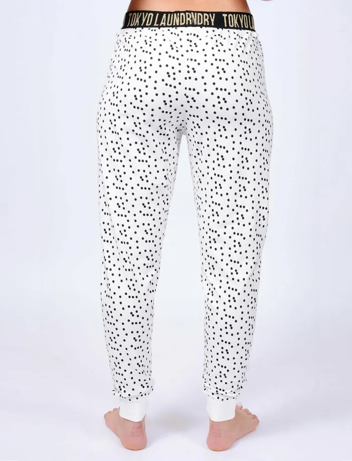 Women Loungewear Tokyo Laundry Alice Spot Print Cotton Lounge Pants In Ivory 8211 Tokyo Laundry Cream