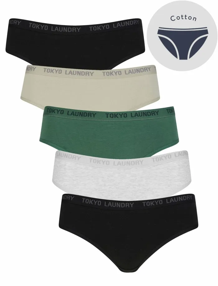 Women Loungewear Tokyo Laundry Hudson 5 Pack Cotton Assorted Briefs In Black Abbey Stone Cilantro Light Grey Marl 8211 Tokyo Laundry Black Women Loungewear Tokyo Laundry Hudson 5 Pack Cotton Assorted Briefs In Black Abbey Stone Cilantro Light Grey Marl 8211 Tokyo Laundry Black