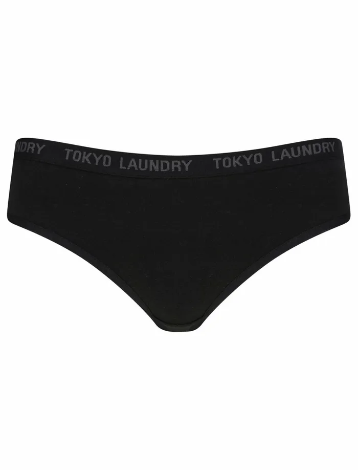 Women Loungewear Tokyo Laundry Hudson 5 Pack Cotton Assorted Briefs In Black Abbey Stone Cilantro Light Grey Marl 8211 Tokyo Laundry Black