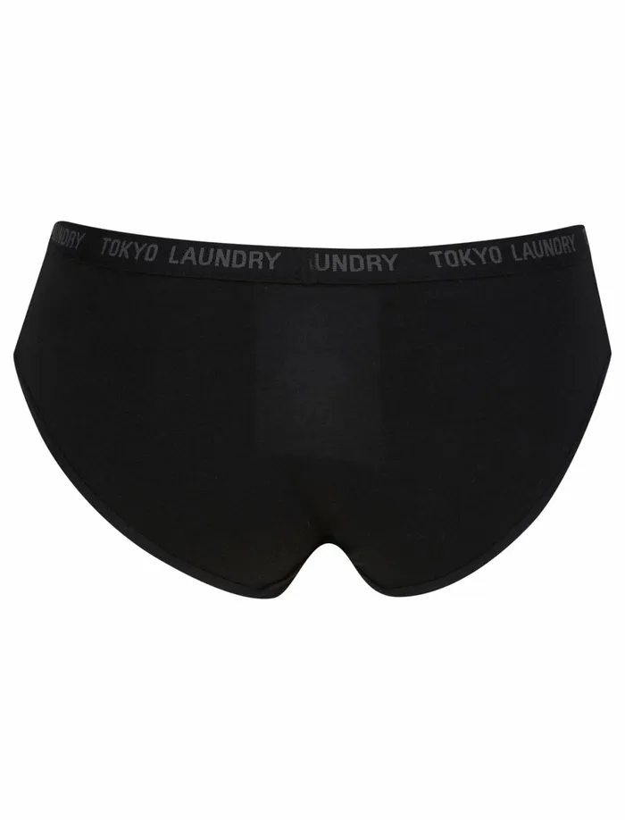 Women Loungewear Tokyo Laundry Hudson 5 Pack Cotton Assorted Briefs In Black Abbey Stone Cilantro Light Grey Marl 8211 Tokyo Laundry Black