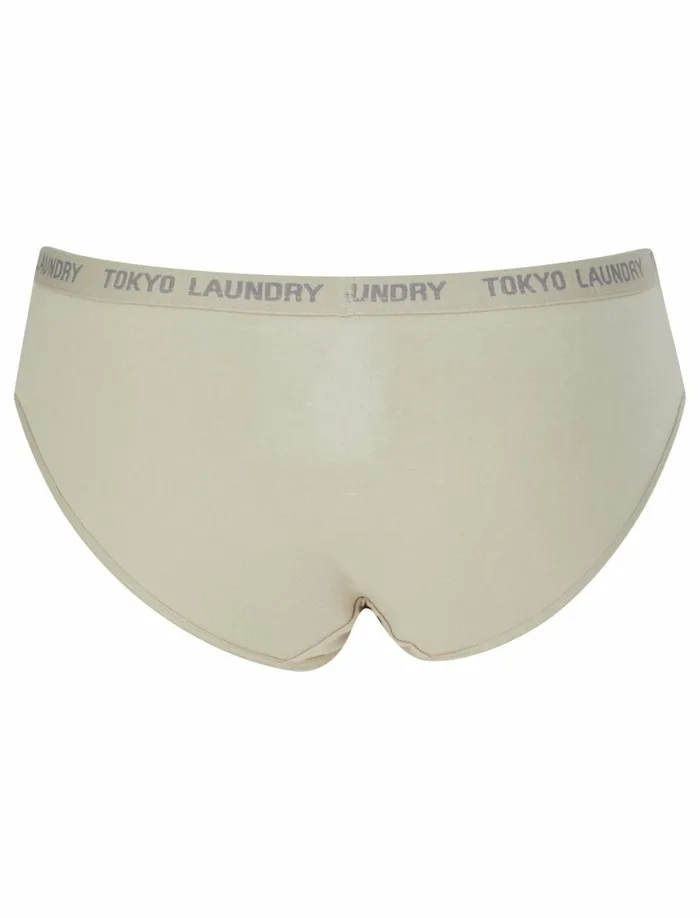Women Loungewear Tokyo Laundry Hudson 5 Pack Cotton Assorted Briefs In Black Abbey Stone Cilantro Light Grey Marl 8211 Tokyo Laundry Black