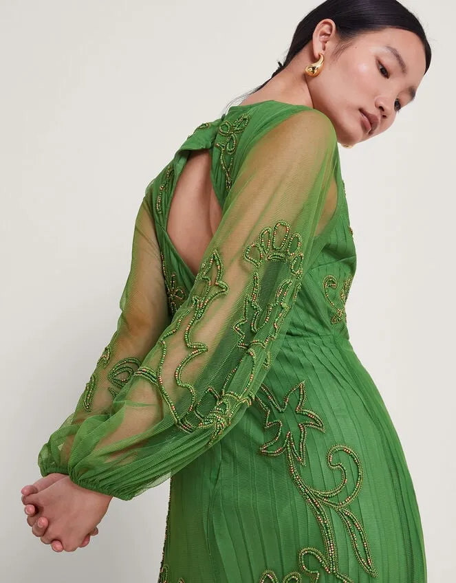 Women Maeva HandEmbroidered Dress Green Monsoon Dresses