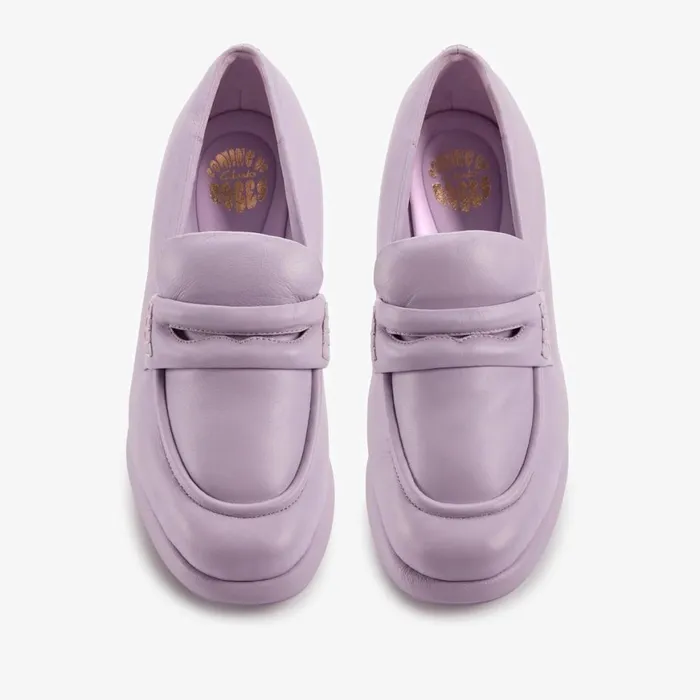 Women Martine Roses Loafer 1 Lilac Leather Clarks Loafers and Oxfords