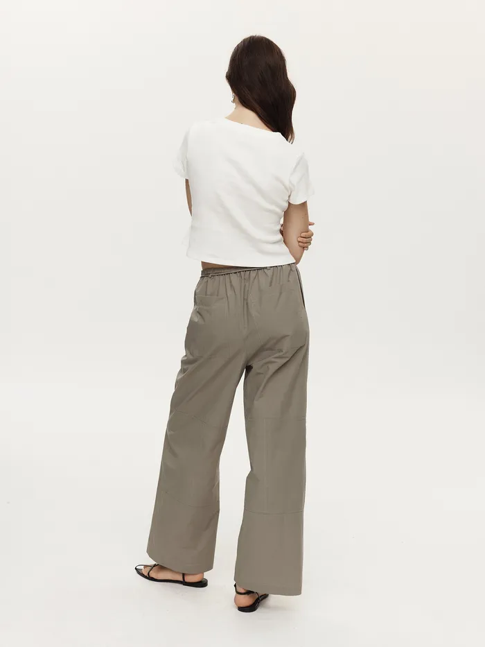 Women Maternity The UNDONE Marle 8211 Goldie Pant in Khaki Green Eucalyptus