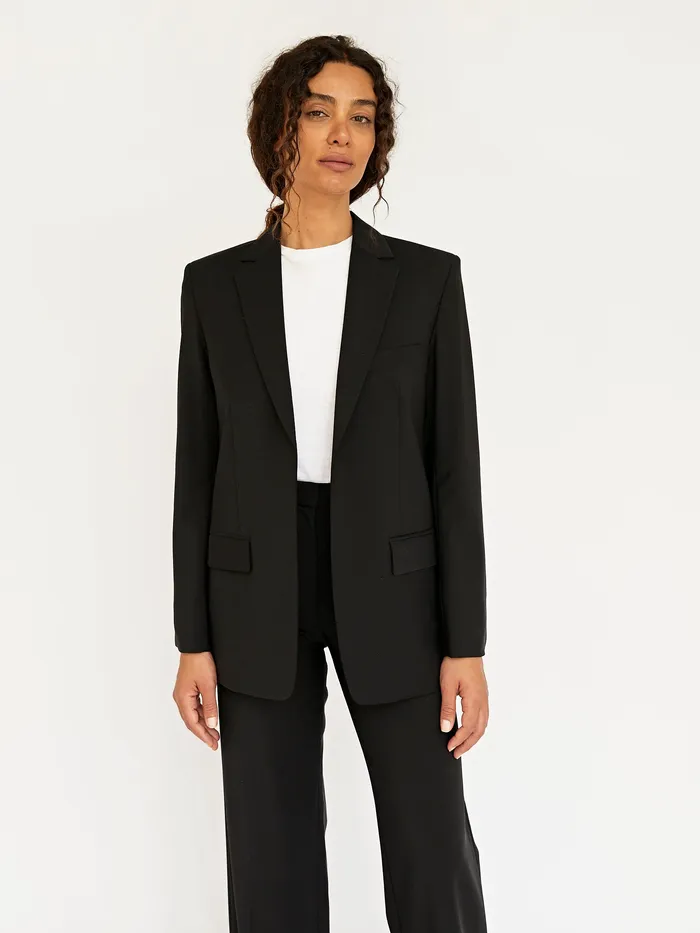 Women Matteau 8211 Black Relaxed Tailored Blazer Maternity The UNDONE