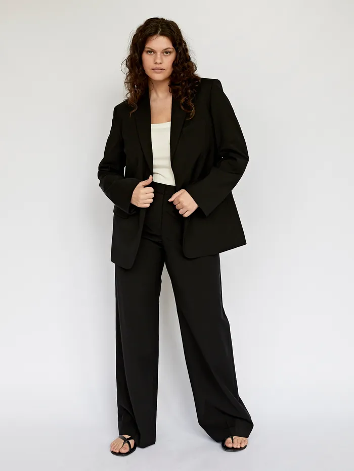 Women Matteau 8211 Black Relaxed Tailored Blazer Maternity The UNDONE