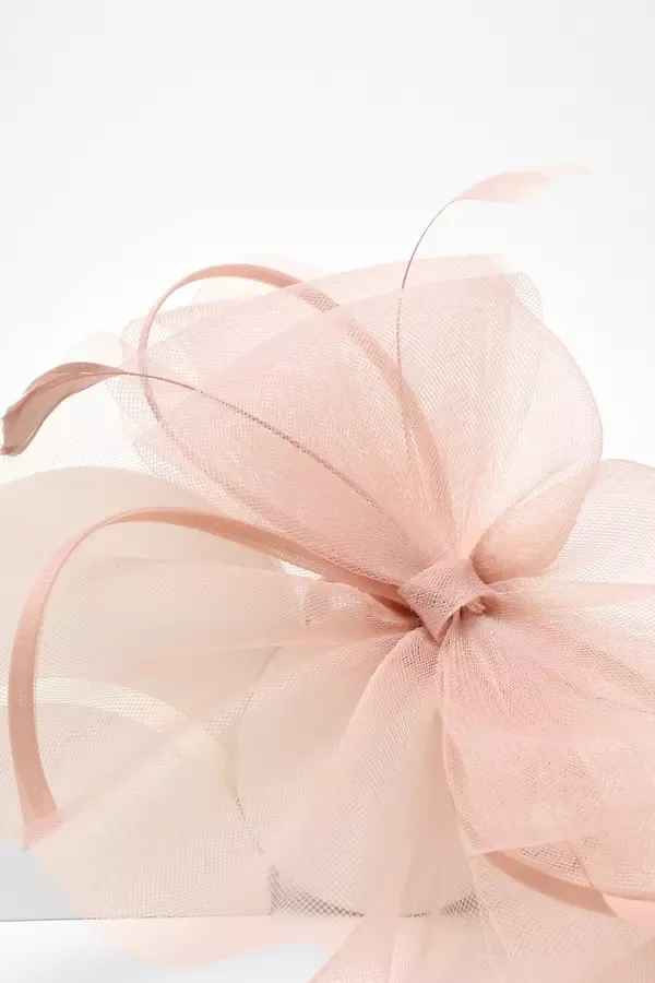Women Mauve Feather Headband Fascinator Quiz Clothing Fascinators