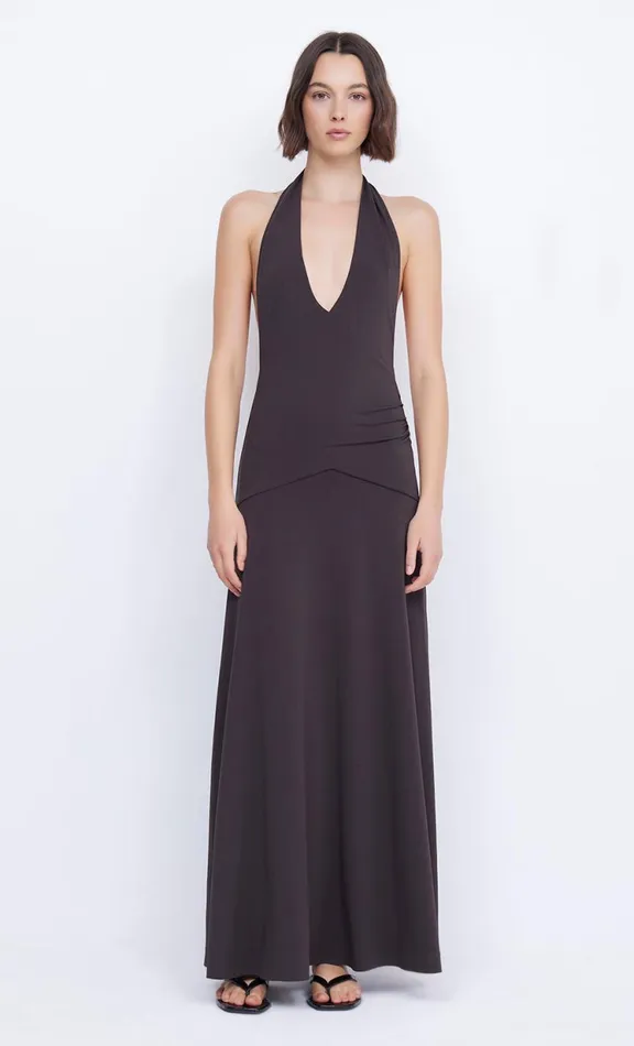 Women Maxi Dresses Bec Bridge BLANCHE HALTER MAXI DRESS 8211 ESPRESSO