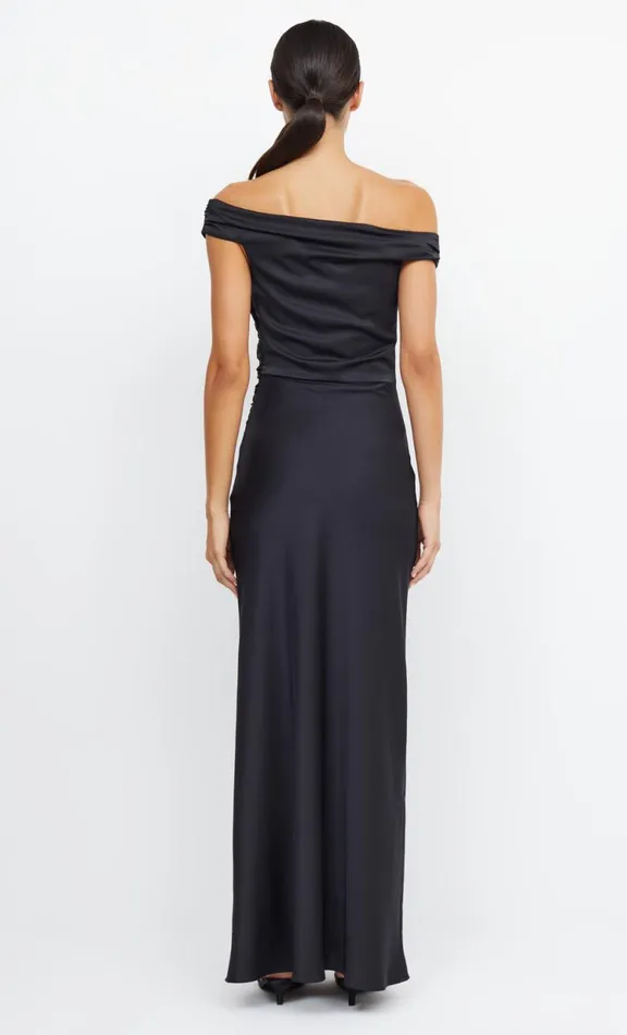 Women Maxi Dresses Bec Bridge ETERNITY OFF SHOULDER MAXI 8211 BLACK