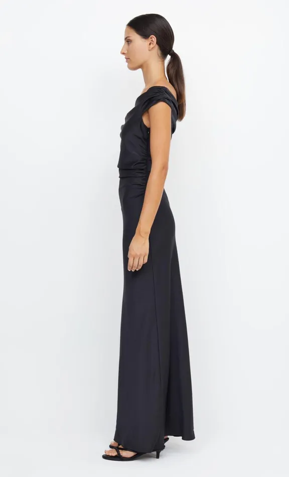 Women Maxi Dresses Bec Bridge ETERNITY OFF SHOULDER MAXI 8211 BLACK