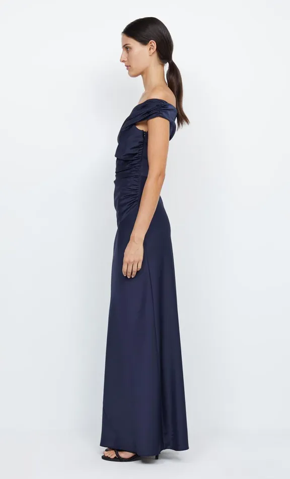 Women Maxi Dresses Bec Bridge ETERNITY OFF SHOULDER MAXI 8211 INK