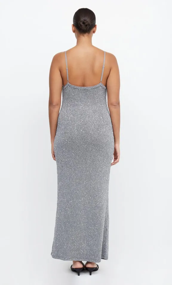 Women Maxi Dresses Bec Bridge SADIE SEQUIN KNIT SLIP DRESS 8211 CHARCOAL