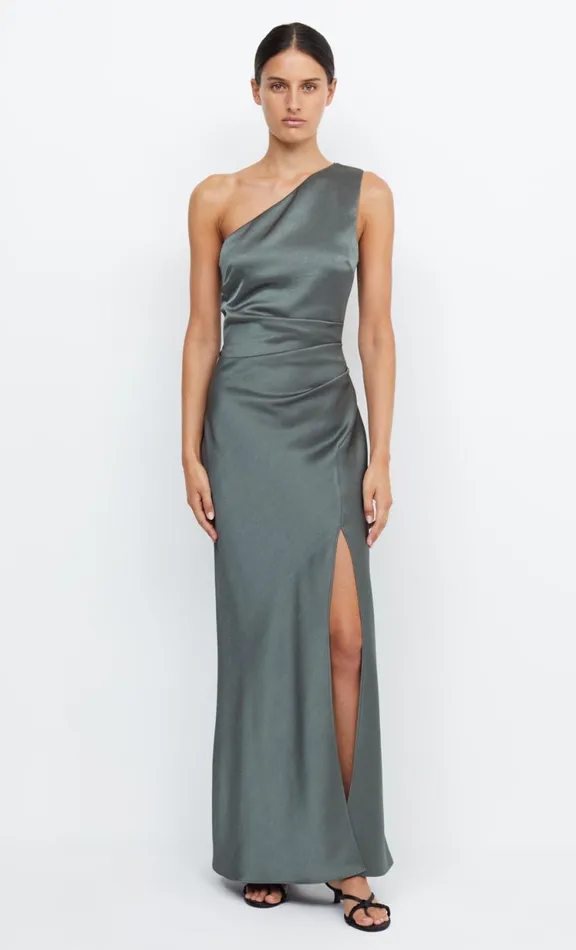 Women Maxi Dresses Bec Bridge THE DREAMER ASYM DRESS 8211 DARK WILLOW