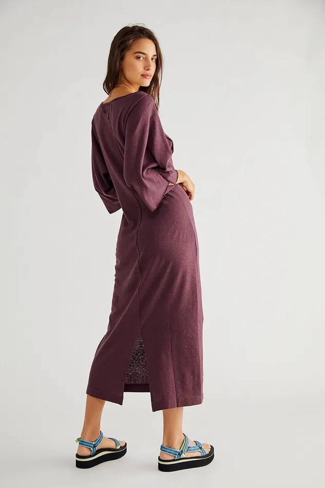 Women Maxi Dresses Free People Skylar Maxi Dress Plum Jam