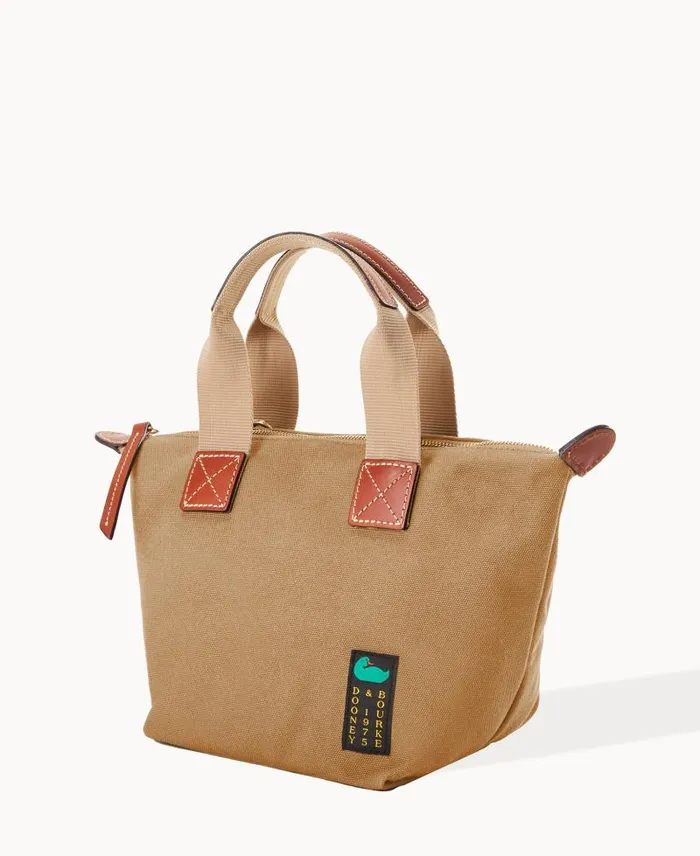 WomenMen Crossbodies Dooney and Bourke Canvas Crossbody Satchel 20 Beige