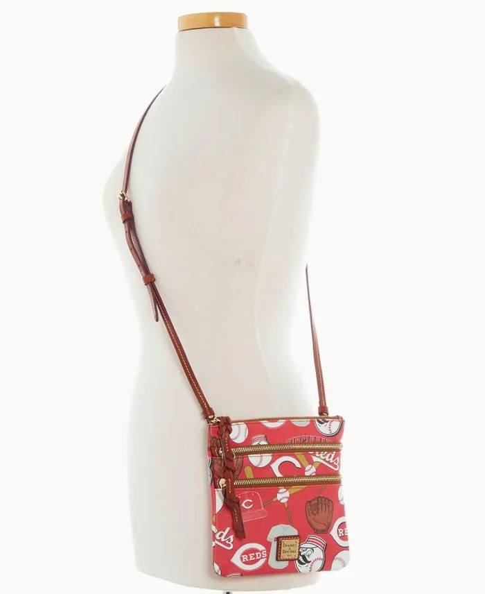 WomenMen Crossbodies Dooney and Bourke MLB Reds N S Triple Zip Crossbody Reds WomenMen Crossbodies Dooney and Bourke MLB Reds N S Triple Zip Crossbody Reds