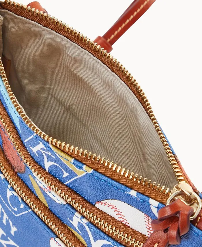 WomenMen Crossbodies Dooney and Bourke MLB Royals N S Triple Zip Crossbody Royals WomenMen Crossbodies Dooney and Bourke MLB Royals N S Triple Zip Crossbody Royals